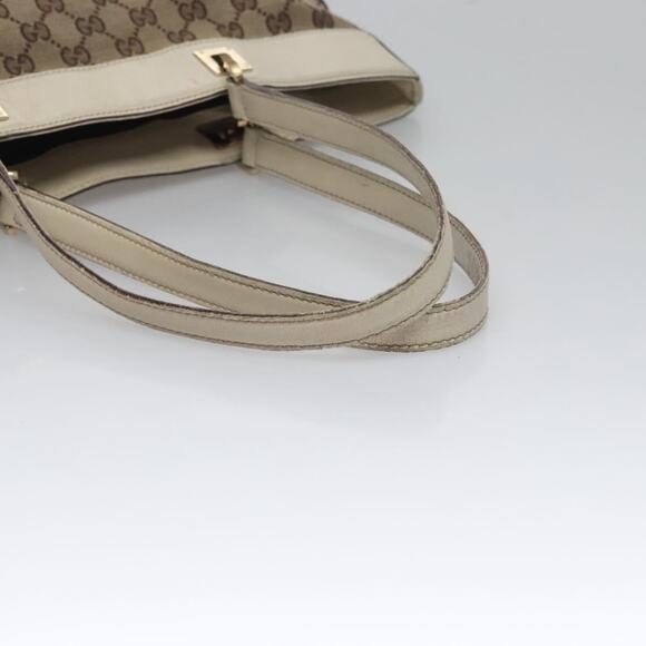 GUCCI GG Canvas Tote Bag Beige Gold - Picture 8 of 16